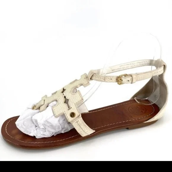 Tory Burch Cream and Tan Sandals - Picture 4 of 6
